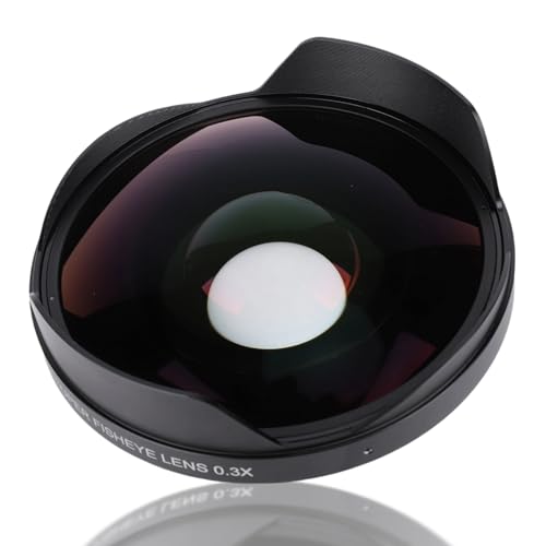 Objectif fisheye résolvant le manque de recul pour caméscope à filetage 72mm