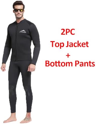 Sbart Premium Men's 1.5mm Neoprene Wetsuit Two Piece Top Jacket + Pants, Keep Warm Comfy, High Quality Adult Men Full Body Wetsuit Diving Suit 2pc for Scuba Diving Snorkeling Surfing Paddling Swimming - Image 4