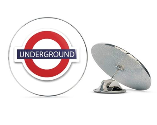 London Underground Round Metal 0.75" Lapel Pin Hat Shirt Pin Tie Tack Pinback2