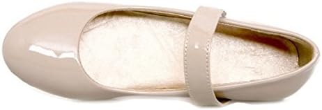 Smilice Mary Jane Flats Ballerina's met ronde kop en klittenbandsluiting, comfortabele plateauschoenen voor vrije tijd, zwart, 46 EU