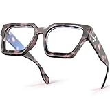 VISOONE Blue Light Blocking Glasses with TR90 Rectangle Frame and Chic Preppy Look for Women Men RIVER