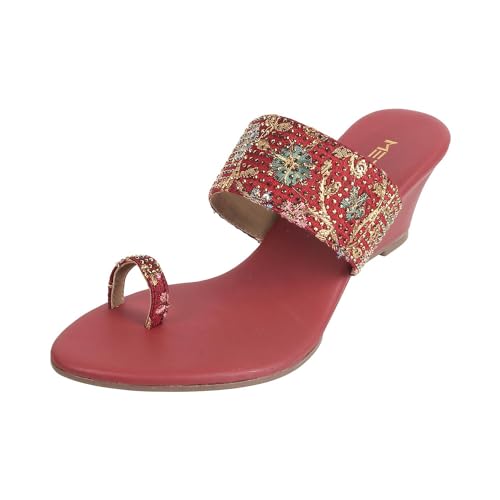 Image of Metro Women Ethnicwear Wedge Heel Sandal