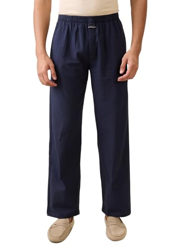 Nick&Jess mens 100% Cotton Dobby Mens Nevy Blue pajama