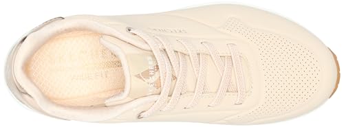 Image of Skechers Women's Uno - Shimmer Away Wedge Slip-On Fashion Sneakers, Natural, 8 Wide