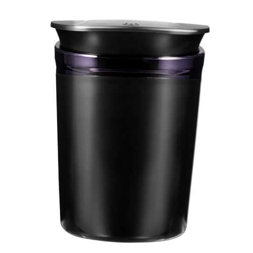 BELLIFFY Posacenere Auto Multifunzionale Con Luce Led Portacenere Creativo e Pratico Per Veicoli Design Con Coperchio e Base Antiscivolo Facile Da Pulire e Resistente