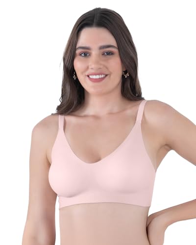 Image of Tweens Seamless Bonded Lightly Padded Invisibra for Women, Full Coverage, Elastic-Free Design, Invisible Fit, Polyamide Fabric | Pack of 1 |