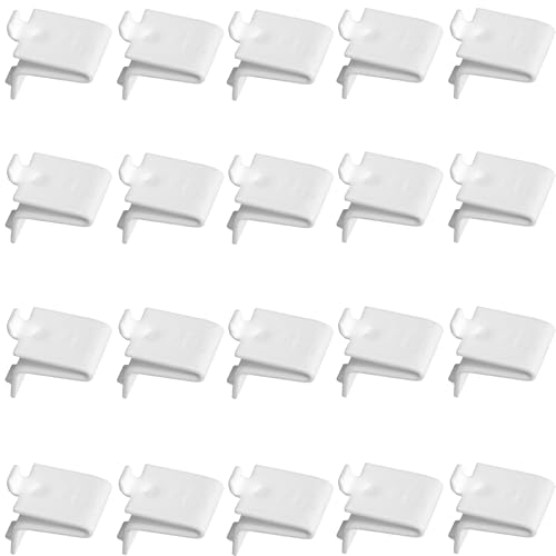 20 Pack White Knape & Vogt 256 Adjustable Steel Pilaster Shelf Support Clip