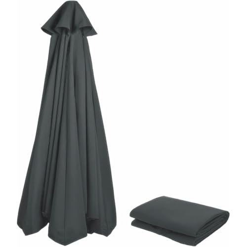 Sonnenschirm Ersatzbezug 2m/2.3m/2.5m/2.7m/3m 8 Streben/6 Streben, Sonnenschirm Stoff Uv Schutz 80 Windfest Stabil Strand Terrasse Garten Sonnenschirm Ersatzteile (Anthrazit, 300 cm 8 streben)