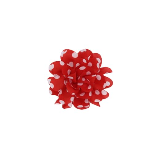 Image of Flower Hair Clip and Brooch Pin Double Color Spot Flower Broochs Lapel Pins Dainty Elegant Camellia Brooch Pin Handmade Petals DIY Clothing Shoes Hats Accessories Wedding Party Dance Banquet Dress Suit Ceremony Jewelry Accessories for Women