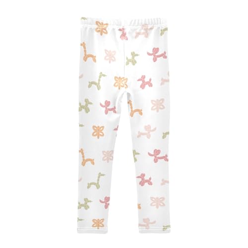 Animal Balloon Girls Leggings,Workout Leggings for Girls Toddler Athletic Leggings Size for 3-10T2