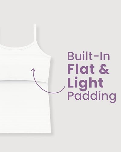 Image of Lily Chic Lightly Padded Camisole for Girls | Ages 8-16 Yrs | Soft Cotton Slips | Covers Nipple Buds | Perfect Under Uniforms & Top | Pack of 2