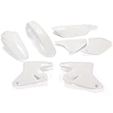 HECASA Plastic Kit Compatible with All Years SUZUKI DRZ400 DRZ400E DRZ400ES DRZ400S DRZ400SM Replacement for 2041080001 White 7Pcs