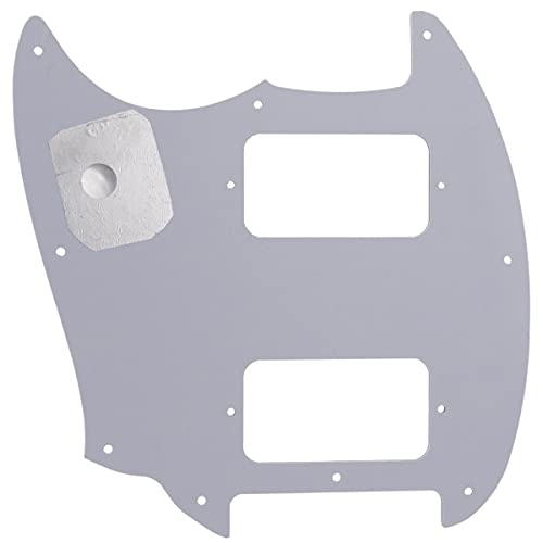 Image of Musiclily Pro 9 Holes Round Corner HH Guitar Pickguard 2 Humbuckers for Squier Bullet Series Mustang Electric Guitar, 4Ply Tortoise Shell