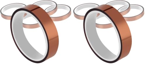 Image of 12mm X 33m 108ft Heat Tape Heat Resistant Tape Heat Transfer Tape Thermal Tape High Temp Tape High Temperature Tape Heat Tape for Sublimation for Heat Press No Residue 1Roll (Pack of 2)