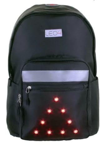 Safety Bike Backpack LED – High Visible|Water Resistant Backpack with LED Lights|Rechargeable USB Battery|Hi Viz bag for Trekking, Cycling, Hiking, Camping, Traveling any Outdoor Activities