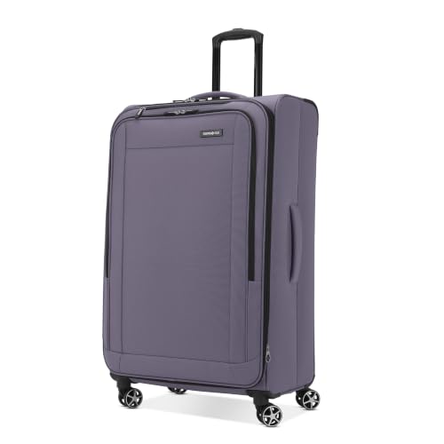 Image of Samsonite Saire LTE Softside Expandable Luggage with Spinner Wheels, 3-Piece Set (Carry On /Medium /Large), Purple Frost
