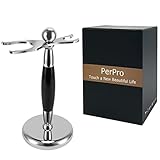 PerPro Luxury Shaving Brush & Razor Stand-Universal Shaver Holder with Weighted & Non Slip Base for