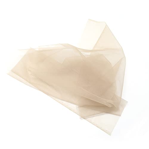 BTWTRY 1/2 Yard Transparent Lace Net Material for Wigs Making & Repair Wig Caps Closures and Frontals Foundation Wig Accessories 43inchx18inch (Transparent-1/2 Yard)