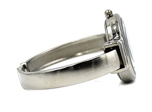 Wincci 2661-Q-TIME Women Classic Silver Tone Easy Read Bangle Cuff Watch thumb #3