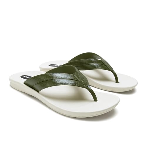Image of OKABASHI Men's Voyager Flip Flop | Scultped Footbed w /Nonslip Grip | Slip Resistent & Waterproof | Sustainably Made in the USA