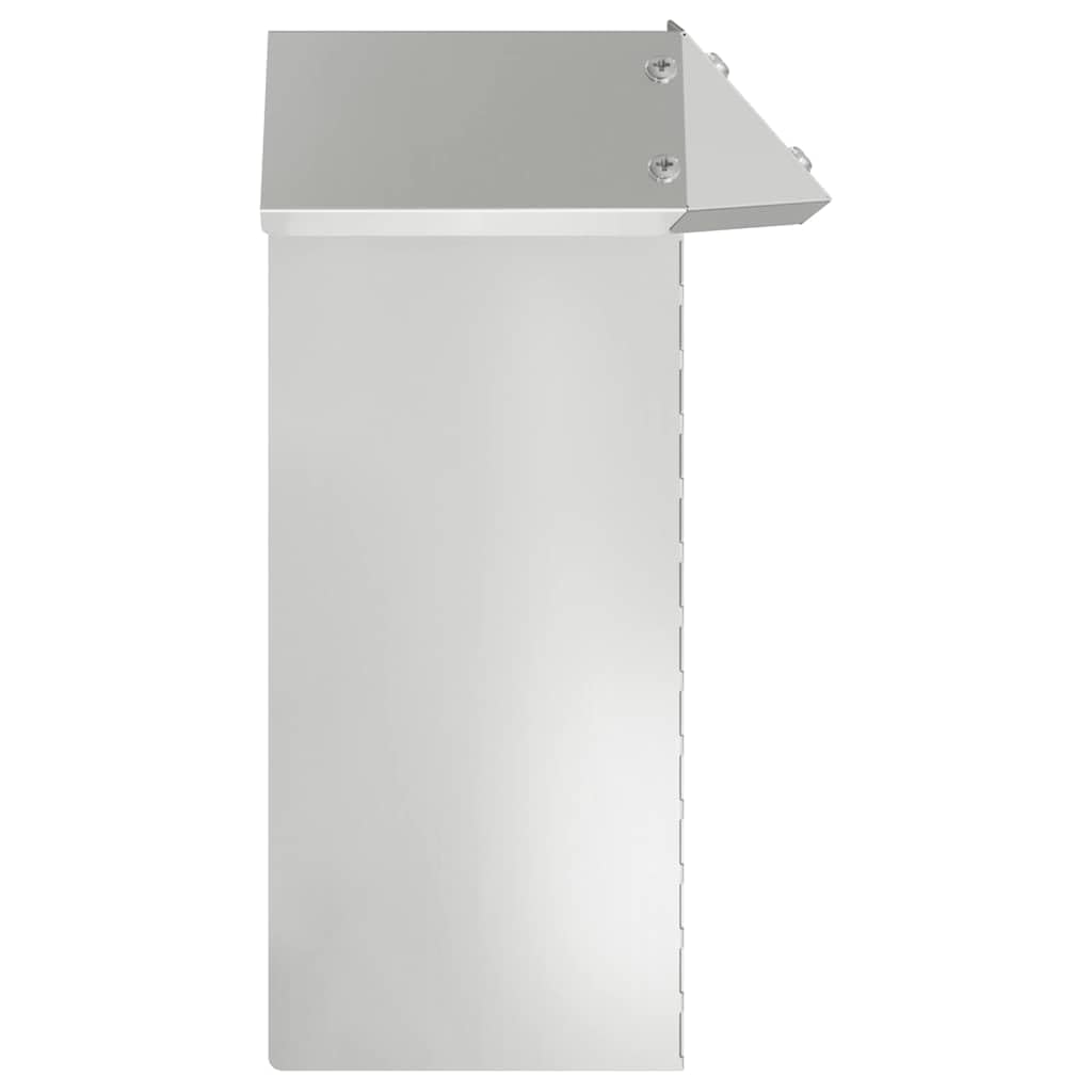 Recinzione per lumache argento, 13,5 x 13,5 x 25 cm, in acciaio zincato