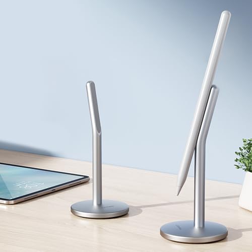 Soporte de aluminio para lápices capacitivos con base de silicona para mesas de estudio 2
