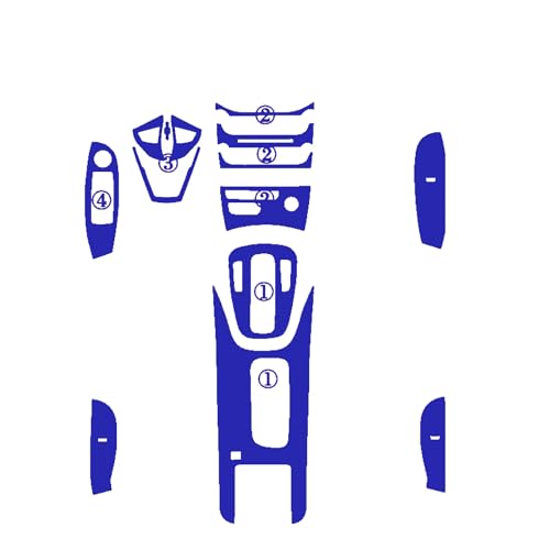 Autocollants commande centrale Malibu look sport bleu