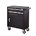 Stal o Dużej Wytrzymałości 2 Szuflady na Kółkach Wózek na Narzędzia z Kołami i Szafka do Przechowywania Idealny Organizer Narzędzi na Zewnątrz do Użytku w Pomieszczeniach, Czarny (Color : Style 1)