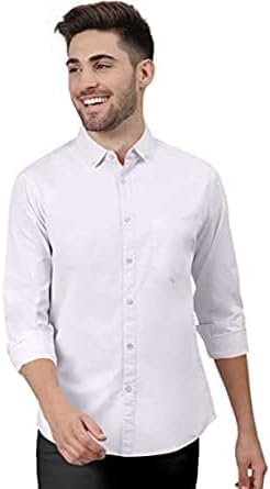 GenericMAHAVEER Creation Shop Cotton Full Sleeve Solid Regular Fit Latest Double Lining Stylish Shirt for Men Style (Pack of 1)