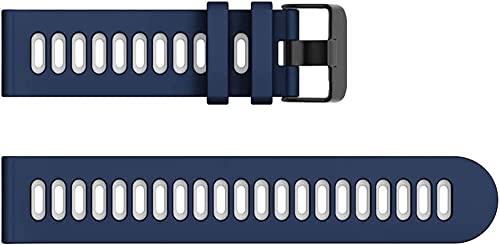 Fleshy Leaf 20MM Bands Compatible with Amazfit GTS/GTS2/ GTS 3/GTS 2e/GTS 2 mini/GTS 4 mini/Bip U Pro/Bip/Bip Lite/Bip S/Bip S lite/Bip U/Bip 3/Bip 3 Pro Watch Replacement Straps (Navy White) - Image 3