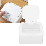 Gucagle Wacik bawełniany pojemnik na gąbkę pojemnik dozownik pudełko do przechowywania organizer akcesoria łazienkowe biały kwadrat 10,6 x 9,6 x 5,4 cm na stół w akademiku komoda stół warsztatowy