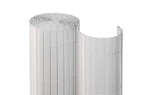 bambus-discount.com Brise-Vue en PVC pour Balcon Berlin Blanc 90 x 300 cm