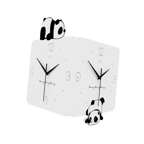 Horloge murale d'angle panda mignon pour créer un cocon chaleureux