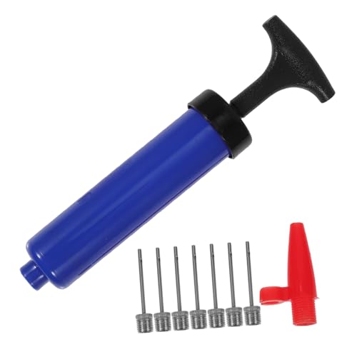 VICASKY 9 de Pelota, Piezas con Agujas, Manguera de Aire y Punta Suave para Baloncesto y fútbol, inflador portátil para inflar rápidamente, Color Azul