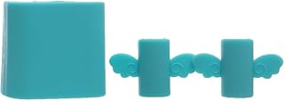 G-Power CH-130 Hard Silicone Charger & Two Side Cable Protector – Simple Wings Design Set of 3, Turquoise