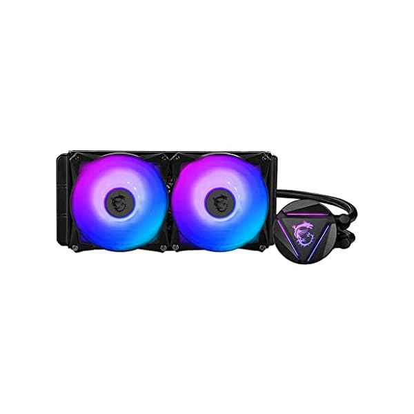 MSI MAG CORELIQUID 280R (Refrigeración Líquida AIO CPU, Radiador 280, Radiador Pump Design, 2 x 120mm ventiladores ARGB, Intel 1151/1200/2066, AMD AM4/AM2/AM3/FM2)