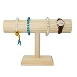 Dingtianlidi ジュエリーディスプレイスタンド アクセサリースタンド 天然木製 ブレスレットスタンド おしゃれ 腕時計 ブレスレット ネックレス収納 (1段,B（2個入り）) [並行輸入品]