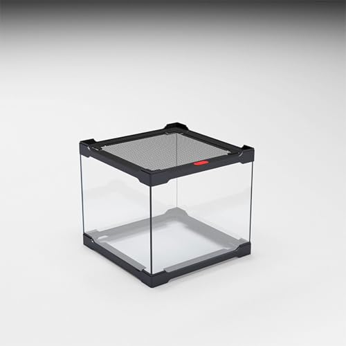 Septlib 爬虫類 ケージ 飼育 パノラマビュー 上開きドア 飼育ケース レプタイルボックス ガラス 水陸両用 爬虫類ケージ トカゲケージ 積み重ね可能 ヤモリケージ レオパケージ 脱走防止バックル 飼育セット 縦長 頑丈で耐久性に優れています(20x