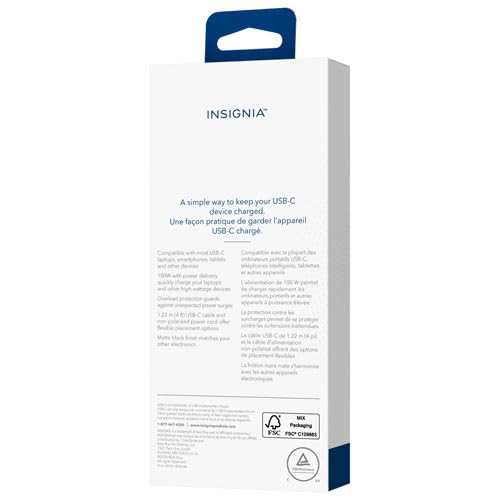 Image of Insignia Laptop Accessories - 65W, 90W & 180W Portal Laptop Chargers and 13 inch /15 inch Protective Sleeves for MacBook, PC & More (100W USB-C Laptop Accessory)