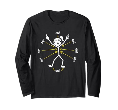 Ow Ow Ow Ow Stickman Figure Humorous Chronic Pain Awareness ����T�V���c