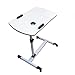 Produktbild Einstellbare Tilt Overbed Nachttisch,Rolling Laptop Tisch Lap Schreibtisch,Mit Rädern Stehen Computertisch Für Krankenhaus Heimnutzung Weiß 60x90cm