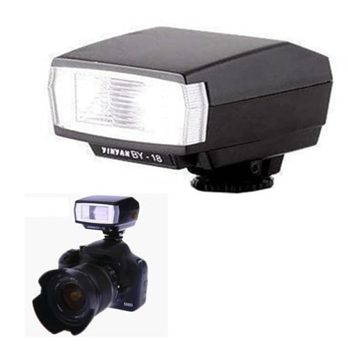 Uqezagpa Linterna pequeña para cámaras digitales ajustables de 0 a 90 grados con puerto de sincronización de PC y número de guía GN20 externo para DSLR - imagen 2