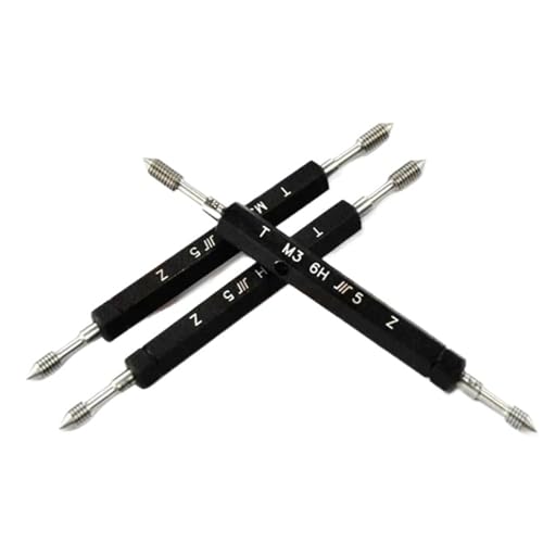 1PCS Medidor de Rosca Métrica 6H de Acero con Mango Hexagonal de Doble Extremo y Estuche (M8x1.25 6H) miniatura 1