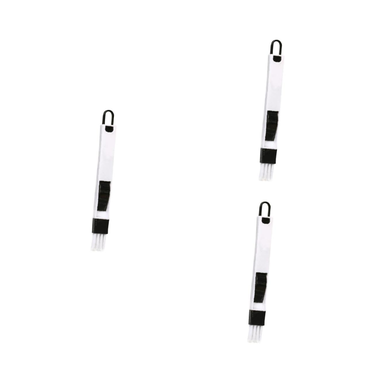 minkissy 3pcs Window Groove Cleaning Brush Keyboard Cleanup Tool Detachable Dustpan Corner Cleaning Brush for Deep Cleaning of Computer Drawer and Wall Corner Black