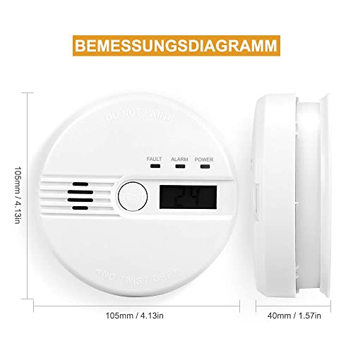 Rauch- und CO-Melder mit LCD-Anzeige und Alarmfunktion