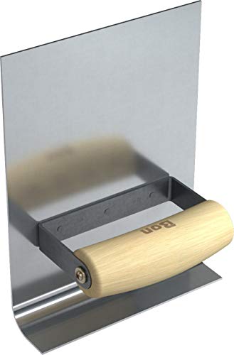 Bon Tool Co. 22-597 Cove Tool Inside, Stainless Steel 6" x 1.5", 3/4" Radius 8" Lip Wood Handle