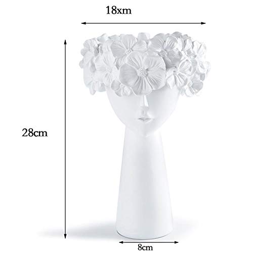 Pot de fleurs résine blanc petit modèle pour mini cactus et succulente - 5