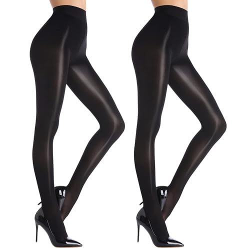 Image of HA WA 3 Pairs Women 20D Sheer Tights Control Top Pantyhose Reinforced Toe
