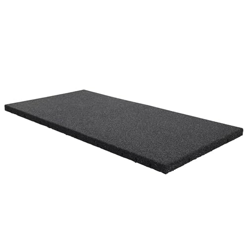 GreenTyre Gummimatte 50x100 cm – Antivibrationsmatte 30 mm – rutschfeste, Wetterbeständige Gummiplatte für Waschmaschine, Flachdach, Balkon, Gehweg & Spielplatz – Schalldämmende Bodenmatte