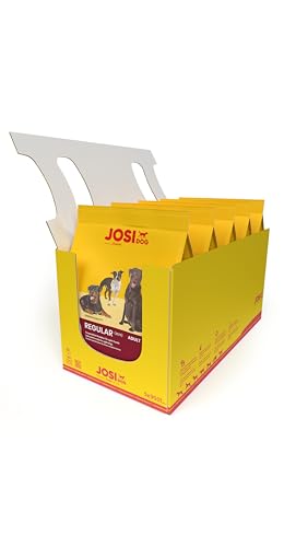 JosiDog Regular (5 x 900 g) | Adult | Premium Trockenfutter für ausgewachsene & aktive Hunde | mit viel tierischem Protein | glutenfrei | Powered by JOSERA | Hundefutter | Alleinfutter | 5er Pack